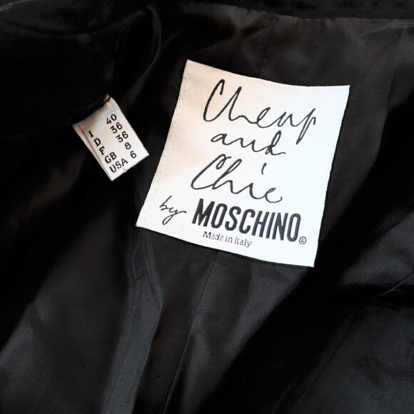 Moschino Cheap and Chic Vintage Black Fashion History Over the Years Jacket 6 - Picture 8 of 9